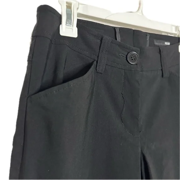 H&M Black Classic Straight Cropped Pants Size 8 Office Casual - Picture 4 of 13